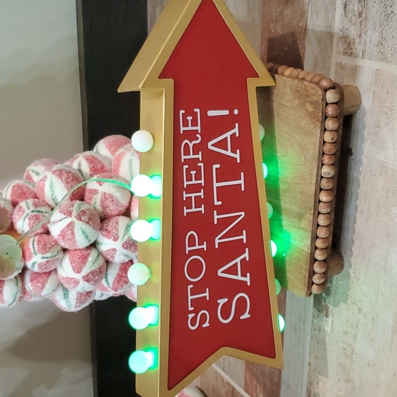 Santa Stop Here Marquee Sign-NWT - Picture 2 of 6